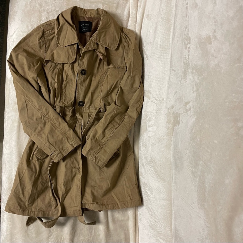 Tan trench coat
